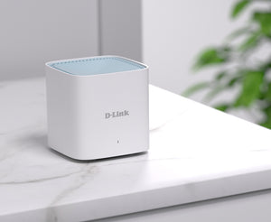 D-Link M15 AX1500 Mesh Router (3 Pack Mesh) Dual-band 2x2 WiFi 6, 1200Mbps (5GHz) + 300Mbps (2.4GHz) speeds, Coverage 5400 sq. ft. & mesh capabilities