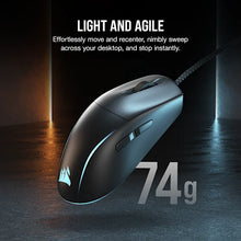 Load image into Gallery viewer, Corsair M75 Lightweight RGB Gaming Mouse; Black; 26000 DPI
