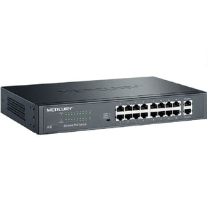 MERCURY 18Port 16PoE 214W 1000Mbps VLAN Switch IEEE802.3af/at Max PoE 214W 18 ports Ethernet PoE RJ45 Gigabit Switch Plug&Play