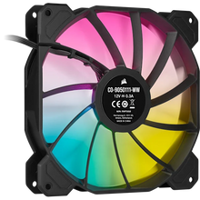 Load image into Gallery viewer, Corsair CO-9050111-WW SP140 RGB ELITE; 140mm RGB LED Fan with AirGuide Technology; Dual Pack with Lighting Node CORE, Low-Noise, High-Performance
