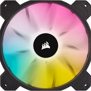 Corsair CO-9050111-WW SP140 RGB ELITE; 140mm RGB LED Fan with AirGuide Technology; Dual Pack with Lighting Node CORE, Low-Noise, High-Performance