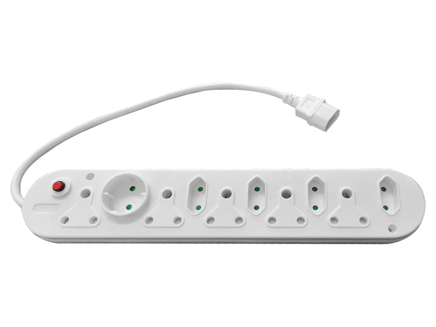 Multi Plug 5x 16A 5x 5A 0.5m cord with moulded IEC plug, Overload Protection, System and Power Cables, Power Adapters, Power and Electrical Supplies