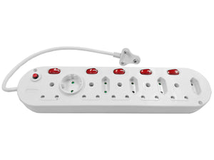 Switched Multi Plug 5x 16A 5x 5A 0.5meter with moulded plug Power Cord, Overload Protection, Systems and Power Supplies, Power Adapters, MP-10WSWI