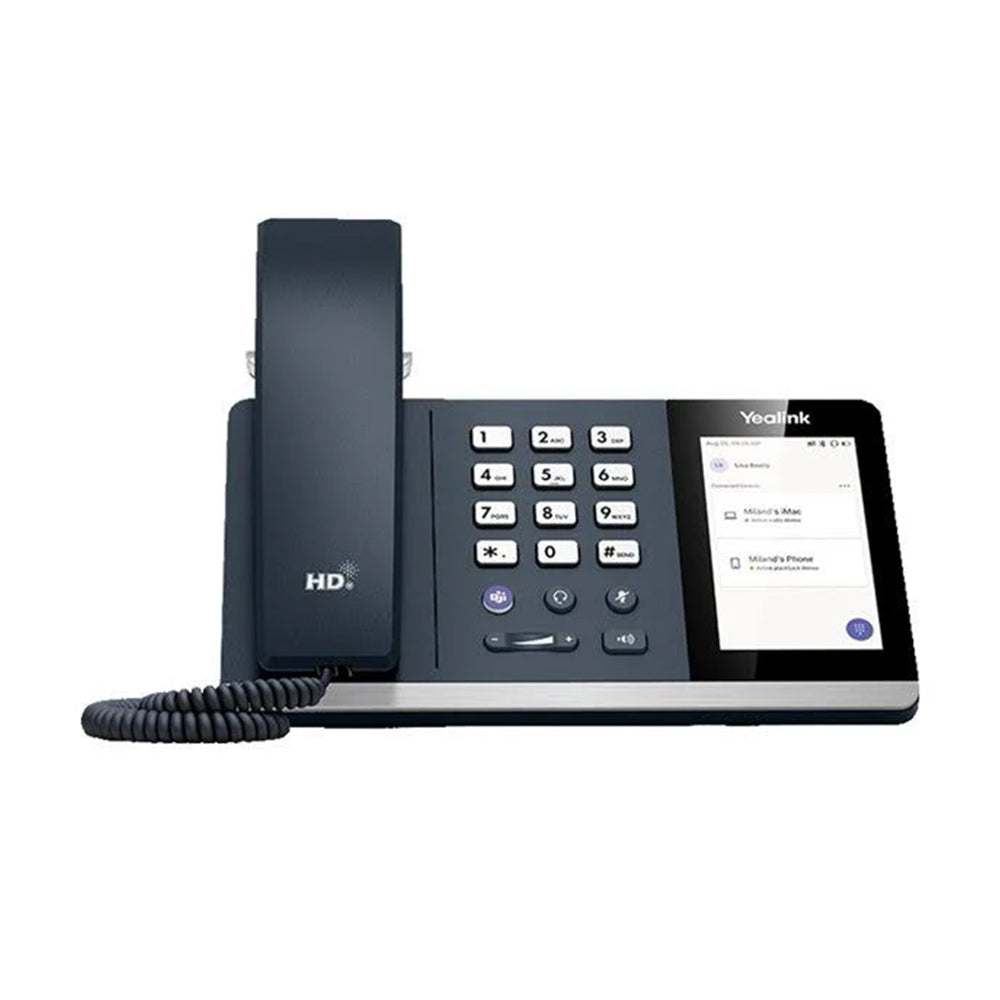 Yealink MP45 MS Teams USB Phone, 4-inch Multi-touch screen, HD Audio HAC, Busylight, Plug and Play, Connects to any PC running Microsoft Teams