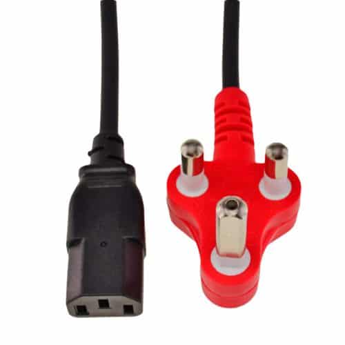 Power Cable With Red Top Plug And 1 Kettle Connector
