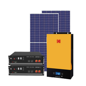 Kodak 5.0kW 4.8kWh Solar Off-Grid Hybrid Kit, 10× Canadian Solar HiKu 370W Super High Power Mono PERC Solar Panel, 1×Kodak King 5kW 48V Solar Inverter