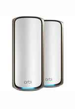 Load image into Gallery viewer, NETGEAR Orbit 970 High Performance Quad Band Mesh Network WiFi7 Wireless Router BE27000, 10Gig Internet Ports, 9,000 sq. ft
