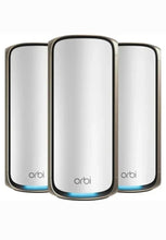 Load image into Gallery viewer, NETGEAR Orbit 970 High Performance Quad Band Mesh Network WiFi7 Wireless Router BE27000, 10Gig Internet Ports, 9,000 sq. ft
