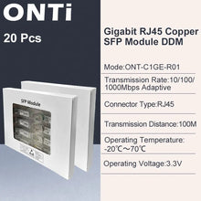 Load image into Gallery viewer, ONTi Gigabit RJ45 SFP Module 1000Mbps SFP Copper RJ45 SFP Transceiver Module Compatible for Cisco/Mikrotik Ethernet Switch
