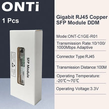Load image into Gallery viewer, ONTi Gigabit RJ45 SFP Module 1000Mbps SFP Copper RJ45 SFP Transceiver Module Compatible for Cisco/Mikrotik Ethernet Switch
