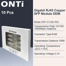 Load image into Gallery viewer, ONTi Gigabit RJ45 SFP Module 1000Mbps SFP Copper RJ45 SFP Transceiver Module Compatible for Cisco/Mikrotik Ethernet Switch
