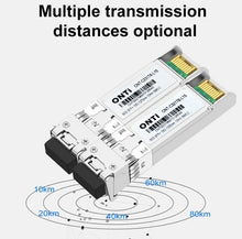 Load image into Gallery viewer, ONTi 10G BIDI SM LC WDM SFP+ Module 1270/1330nm Single Mode 10-80KM Fiber Optic module Compatible with Cisco Switch,MikroTik,Ubiquiti
