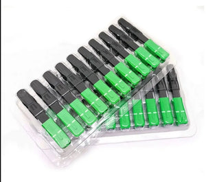 ONTi 50-400pcs SC APC Fiber Optic Fast Connector Single Mode Fiber Optic Adapter FTTH Fiber Quick Connector Field Assembly