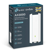 Load image into Gallery viewer, TP-Link AX3000 Indoor/Outdoor Access Point, 574Mbps (2.4GHz), 2402Mbps (5GHz), PoE and passive PoE, IP67, 1 x GB RJ45 port, Wi-Fi 6, Omada
