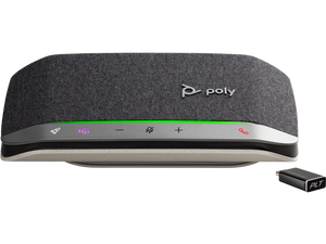 Poly Sync 20+ Usb-C Bluetooth smart speakerphone for conferencing anywhere, includes Speakerphone; Lanyard; BT700 BT USB adapter; Travel case 772D0AA
