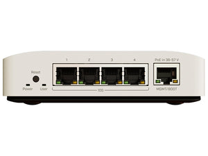 MikroTik Cloud Router Switch 4 Port 10Gbps PoE Input, with 4*10Gbps Ethernet, 1x Gigabit Management Port, 2*DC jacks, 2-pin terminal | CRS304-4XG-IN