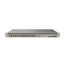 Load image into Gallery viewer, MikroTik RouterBOARD RB1100AHx4, 13x Gigabit LAN, RouterOS L6, 1U Rackmount case, Dual PSU, AL21400 with 4 x cores CPU, 1 (microSD), IPsec hardware
