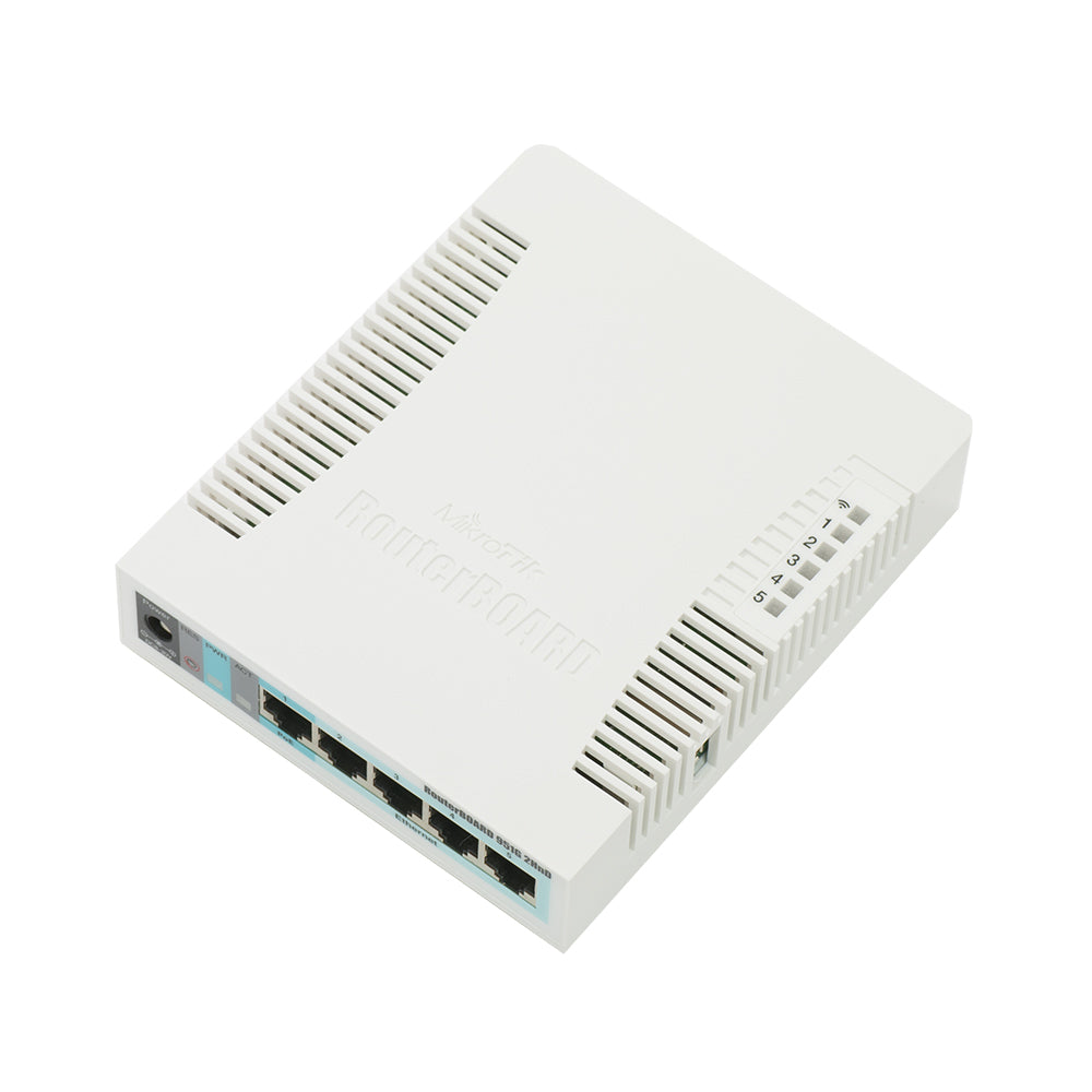 MikroTik Routerboard 951G-2HND, 5 x 10/100/1000 Ethernet ports, Atheros AR9344 600MHz CPU, Gigabit, USB, 2GHz, 802.11n, dual chain 128MB DDR2 on-board