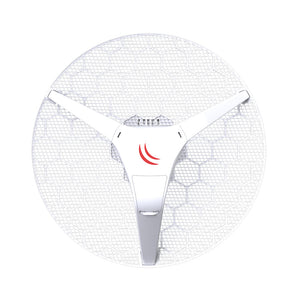 MikroTik LHG 5 P2P Integrated Antenna, 24.5dBi 5GHz antenna, Dual Chain 802.11an wireless, 1x LAN, PoE, PSU, Perfect for Point-to-Point or use as CPE