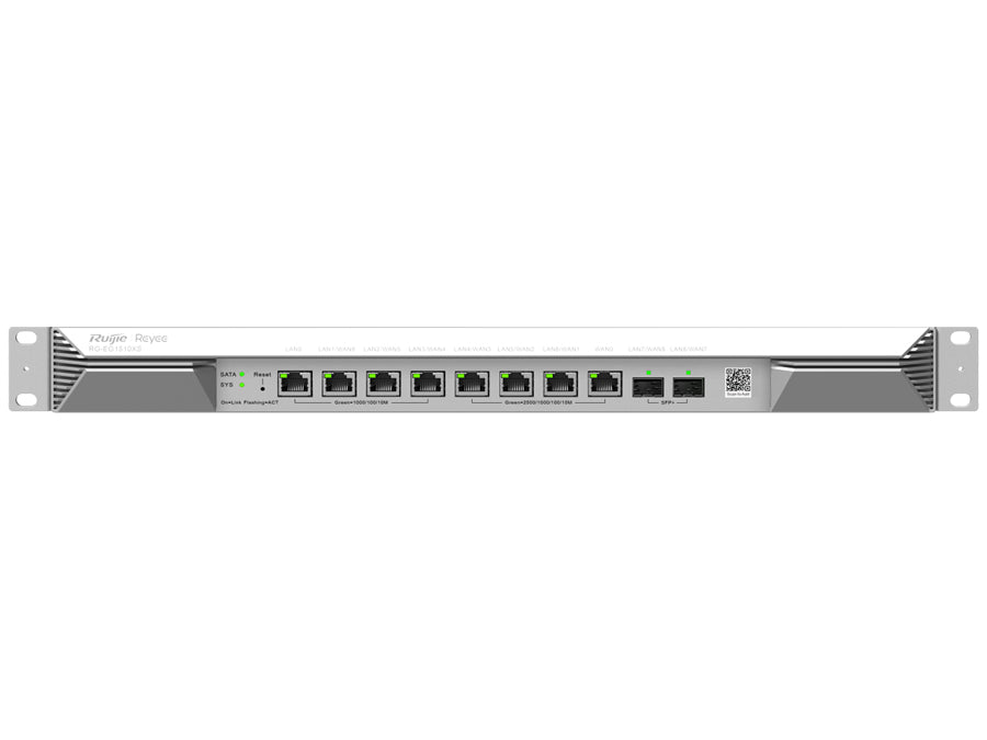 Reyee 8 Port Multi Gigabit 2SFP+ Multi-WAN Cloud Router, 10 port cloud-managed, 4-core, 4x GbE ports, 4x 2.5Gbps Ethernet ports, 2xSFP+ | RG-EG1510XS