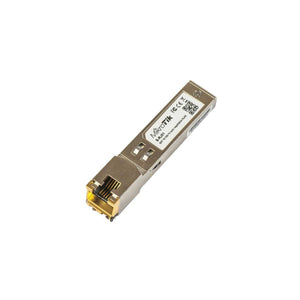 MikroTik SFP(1.25G) module, 100M, RJ45 Copper, SFP 10/100/1000M module, compatible with most Gigabit SFP ports available on various networking devices