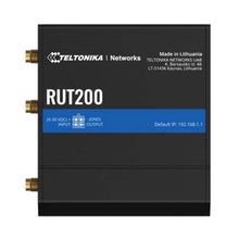 Load image into Gallery viewer, Teltonika RUT200-VA LTE Cat 4 Router 4G industrial Wi-Fi router, backward-compatible with 3G and 2G, Wi-Fi 4, 1x WAN (100 Mbps), 1x LAN (100 Mbps)
