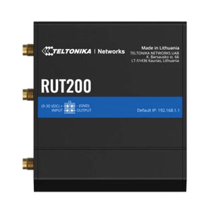 Teltonika RUT200-VA LTE Cat 4 Router 4G industrial Wi-Fi router, backward-compatible with 3G and 2G, Wi-Fi 4, 1x WAN (100 Mbps), 1x LAN (100 Mbps)