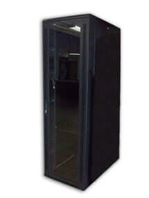 Acconet Rm-Cab-27U1000 27U 19-inch Assembled Server Rack, 1000mm Deep, Black, Clear Glass Door with Lock, 4x 220V Fans, 2x Shelves, Cabinets and Racks