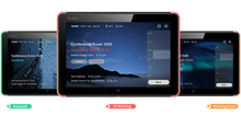 Load image into Gallery viewer, Yealink RoomPanel (Universal Version), multi-function room scheduling device with 8-inch touch screen, Android 9.0 OS, full RGB LED, dual Microphones
