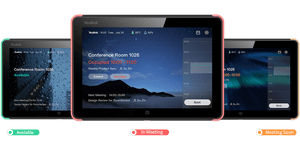Yealink RoomPanel (Universal Version), multi-function room scheduling device with 8-inch touch screen, Android 9.0 OS, full RGB LED, dual Microphones