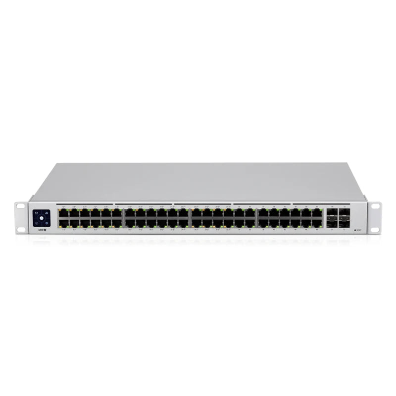 UBIQUITI USW-48-POE Enterprise Switch with 48 PoE Ports, 195W PoE Availability 48-Port Layer 2 PoE Switch With A Silent Fanless Cooling System