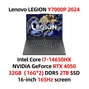 Lenovo LEGION Y7000P Gaming Laptop 14th Core i7-14650HX/ i7-14700HX Graphics RTX 4050/4060 16inch 165Hz Screen