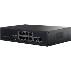 COMFAST Gigabit 10 port industrial Ethernet switch PoE intelligent network switch, 8*10/100/1000Mbps RJ45 ports with PoE capability