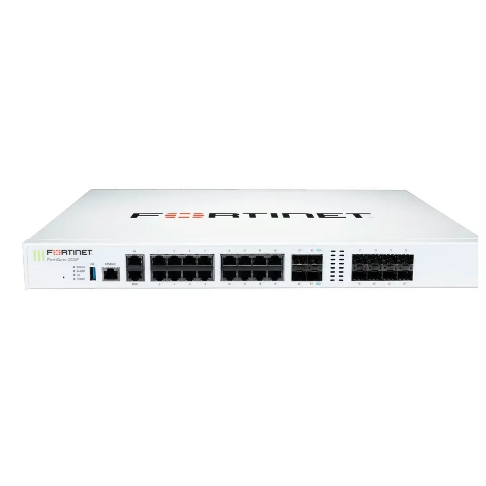 Fortinet Fortigate 400F Firewall FG-400F with 18*GE RJ45 ports (including 1*MGMT port, 1*HA port, 16*switch ports), 8*GE SFP slots