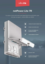 Load image into Gallery viewer, MikroTik CSS610-1Gi-7R-2S+OUT netPower Lite 7R Outdoor reverse PoE switch with Gigabit Ethernet and 10G SFP+ ports
