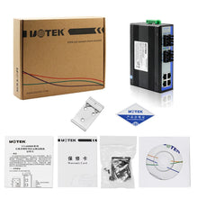 Load image into Gallery viewer, UOTEK 4 Ports 10/100M RJ45 2 Layer Unmanaged Industrial Ethernet Switch 4 Fiber SC DIN-Rail UT-60008F-4T4SC-MNF
