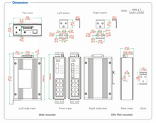 Load image into Gallery viewer, UOTEK Industrial 1000M 8 Ports POE Ethernet Switch Network Managed with 2 Gigabit Optical Fiber SC Interface DIN-rail UT-6410GM
