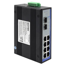 Load image into Gallery viewer, UOTEK Industrial Grade 8 Ports RJ45 Network Unmanaged POE Ethernet Switch 2 Gigabit Optical Fiber 1000M SEP SC UT-6428-POE

