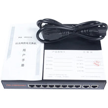 Load image into Gallery viewer, Comfast 10 ports 10/100/1000 Gigabit Ethernet Network POE Switch with 48V Power Supply 16Gbps switching capacity CF-SG181P
