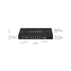 Ubiquiti Networks EdgeRouter 10X, 10-Port High-Performance Gigabit Router with PoE Flexibility, 10/100/1000Mbps, Passive PoE Power adapter, 2 Core CPU