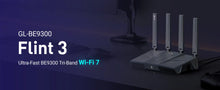 Load image into Gallery viewer, GL.iNet GL-BE9300 (Flint 3) First Tri-band Wi-Fi 7 Home Router 5× 2.5G Ports Robust VPN Capabilities and Parental Controls
