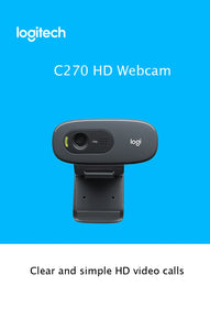 Logitech C270/C270i HD Video 720P Web Built-in Microphone USB2.0 Computer Camera USB 2.0 logitech Webcam Original Video Conferencing