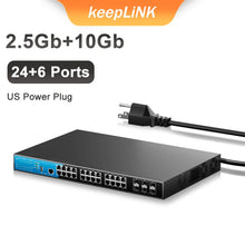 Load image into Gallery viewer, KeepLiNK 30-Port L3 Managed Network Switch with 24x 2.5G RJ45+ 6x 10G SFP 240G Switching 178.56Mpps KP-9000-30XHM-X6-ACR
