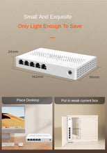 Load image into Gallery viewer, Tenda 2.5GbE Ethernet Switch 2.5GBASE-T 5 Port 2.5G RJ45 Fanless Plug and Play Network Switch Desktop Hub Internet Splitter
