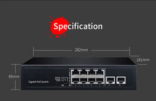 Load image into Gallery viewer, Comfast 10 ports 10/100/1000 Gigabit Ethernet Network POE Switch with 48V Power Supply 16Gbps switching capacity CF-SG181P
