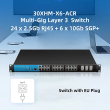 Load image into Gallery viewer, KeepLiNK 30-Port 10G/Multi-Gig Layer 3 Managed Network Switch 24x 2.5G RJ45+ 6x 10G SFP+ Rack-Mounted High-Speed Data Center
