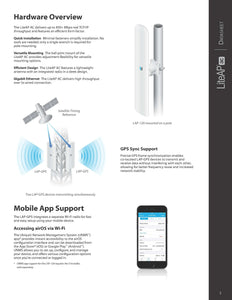 Ubiquiti LAP-120 Gigabit 5G built-in 16dBi 120 degrees wireless Access Point coverage wireless Bridge Ubiquiti, indoor/outdoor WiFi AP