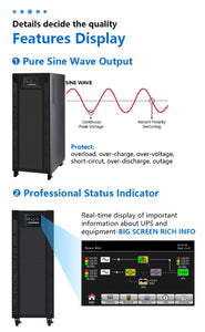 CWUPS 30KVA 40KVA 60KVA 80KVA Large Machine Battery Backup High Frequency 3 Phase UPS Power Supply For Server Room Data Center