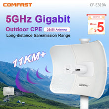 Load image into Gallery viewer, COMFAST Outdoor Access Point 900Mbps Long Range CPE 5GHz Wireless Bridge 23dBi Transmission 11-25km Repeater Signal Extender
