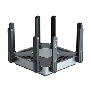 High Speed 6G WiFi 7 BE19000 Mesh Router Triple Band 2.4G/5G/6G wireless router Wi-Fi extender with 5dbi antennas 4×LAN Ports